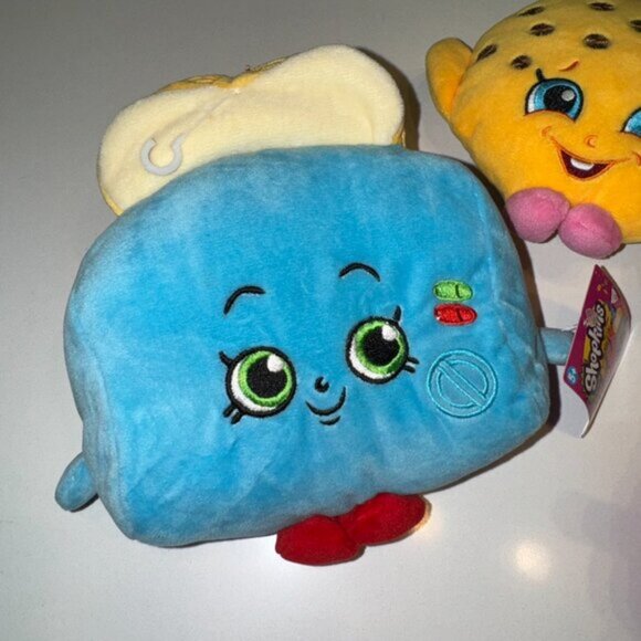 LOT of 3 Shopkins Plushies Toaster, Lipstick and Cookie Tags - Picture 3 of 8